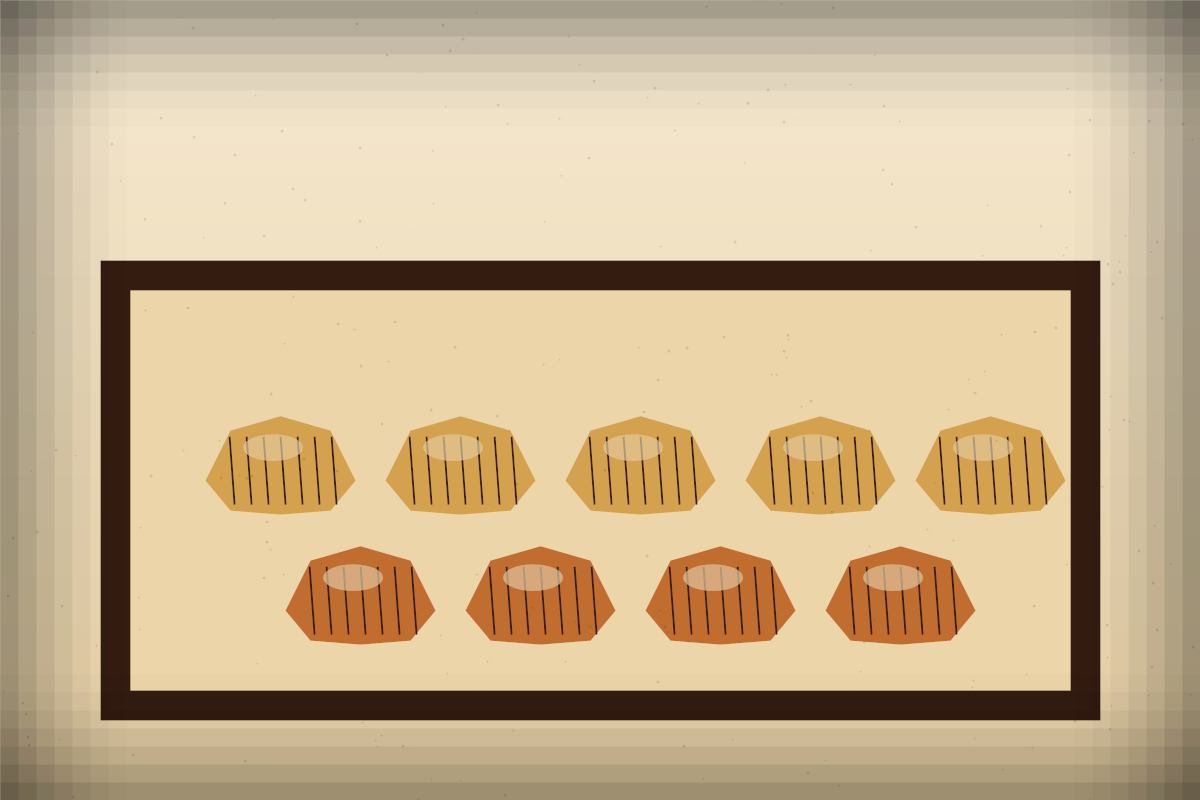 Tray of fresh croissants and viennoiserie